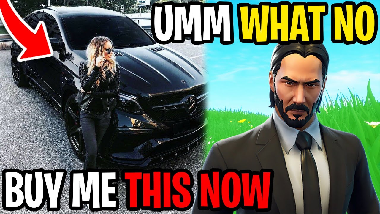 Little Kids New Girlfriend Makes Him Buy EXPENSIVE Car - Fortnite