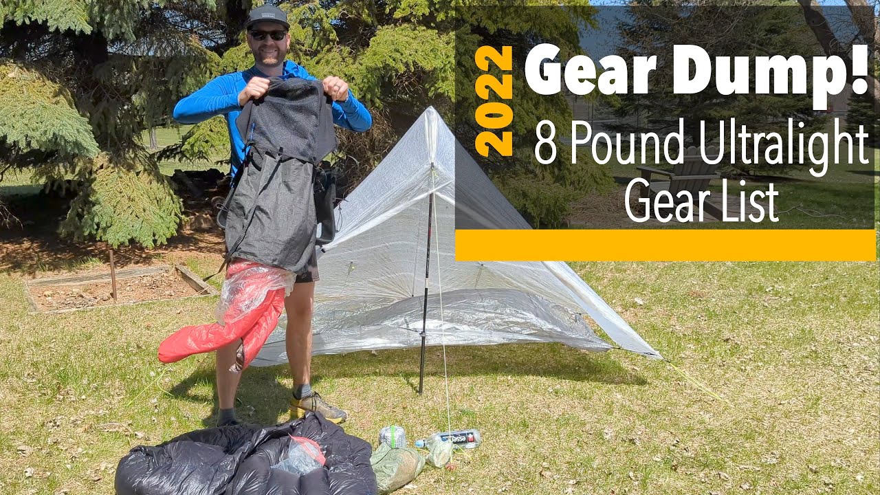 8 Pound Ultralight Gear List - 2022