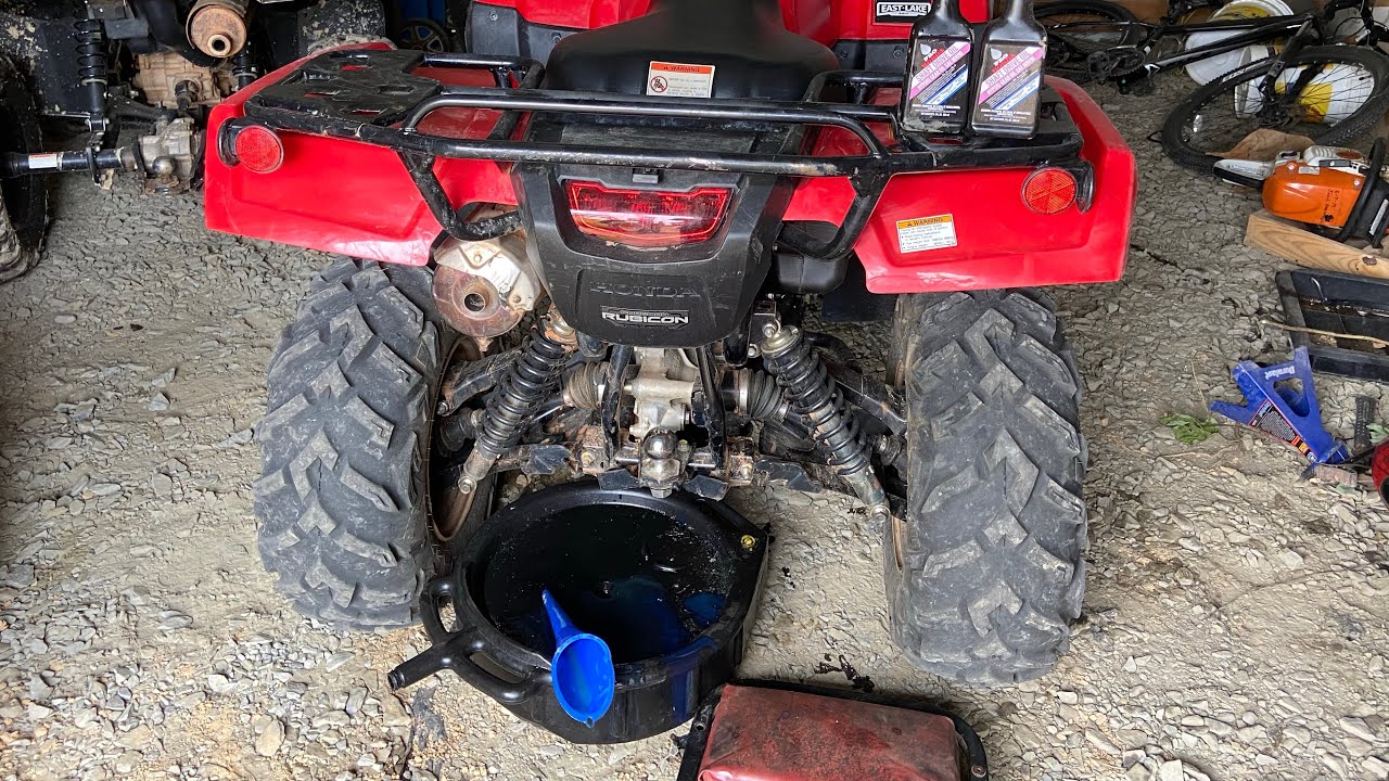 How to change your front and rear differential fluid!!  (2020 Honda Rubicon 520)