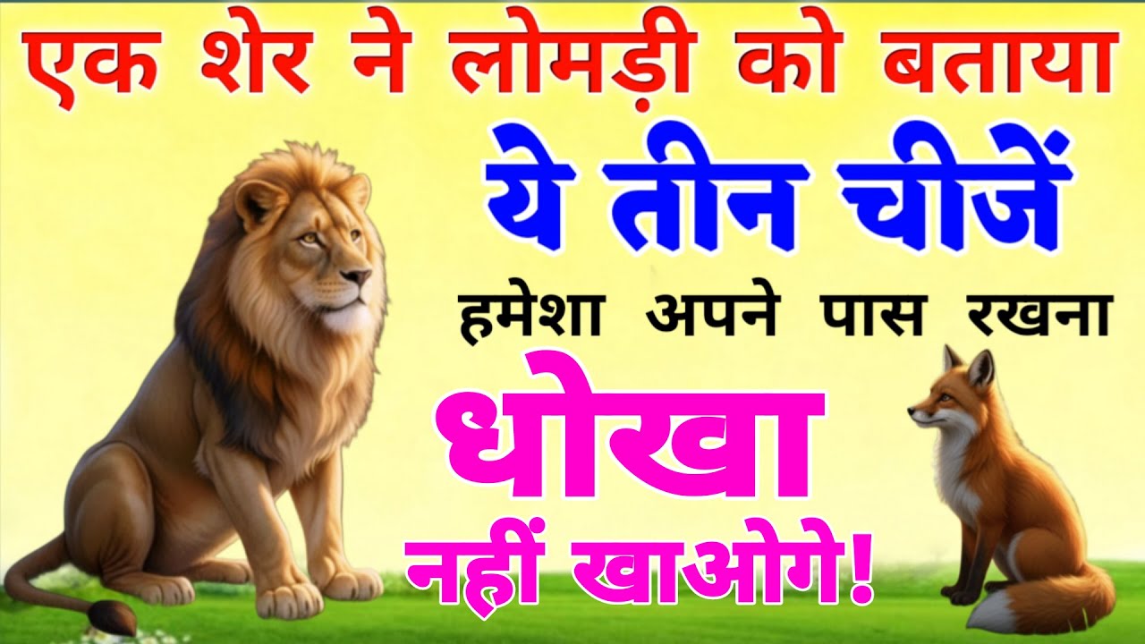 एक शेर ने बताया कि ये तीन चीजें हमेशा अपने पास रखना कभी धोखा नहीं खाओगे! || बहुत काम की बातें!