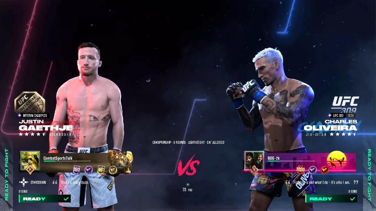 UFC 5 Justin Gaethje vs Charles Oliveira