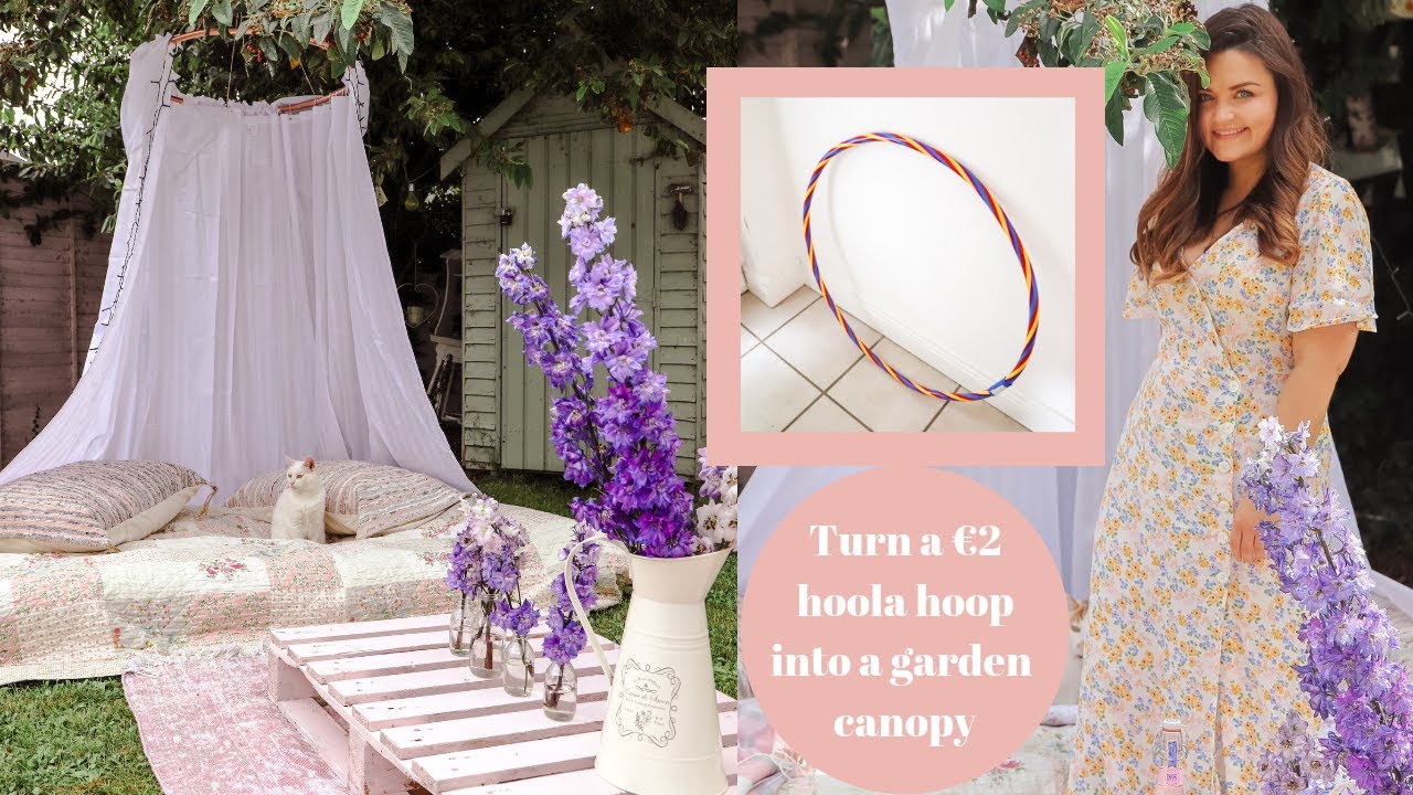 How to make a DIY garden canopy from a €2 Hoola hoop