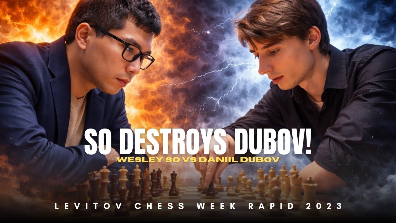 Wesley So vs Daniil Dubov ❗ Brutal Hyper-Accelerated Dragon Attack! ❗Levitov Chess Week Rapid 2023