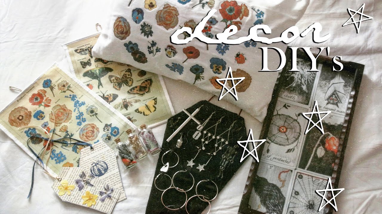 Room Decor DIYs // dark cottagecore, witchy crafts