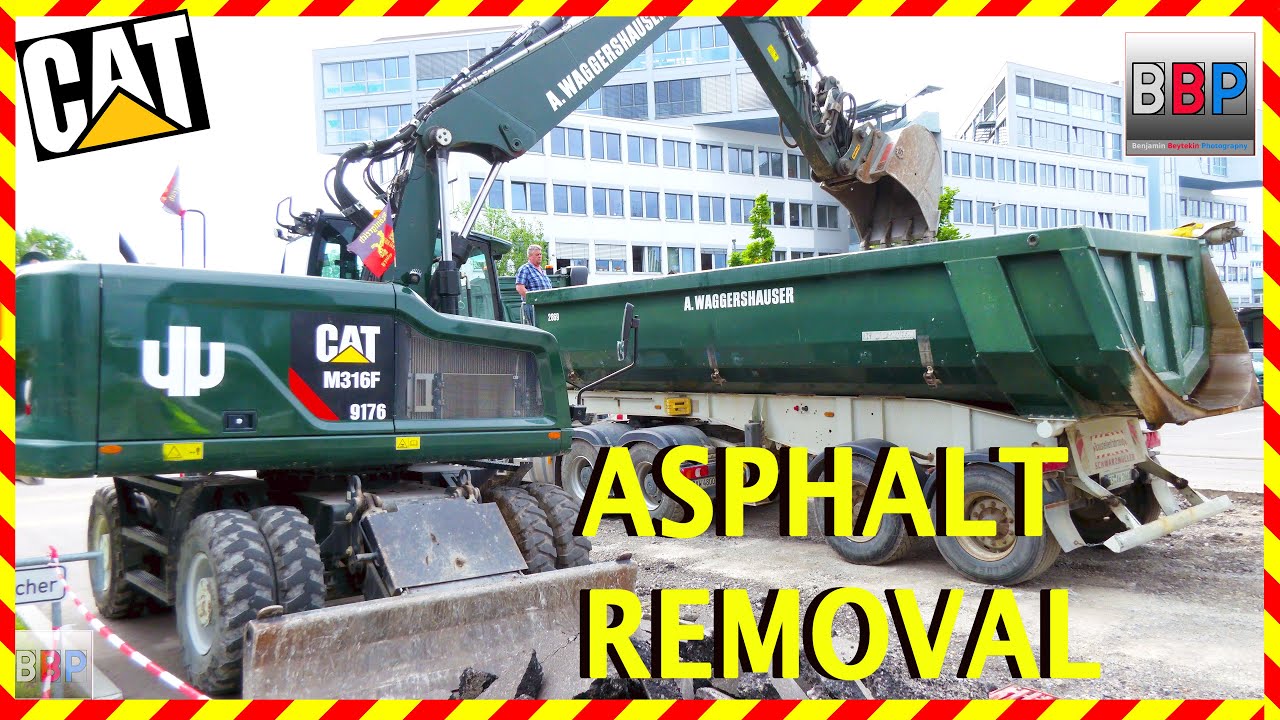 👷 CAT M316F m. Hammer & Löffel, Mercedes Sattelkipper, 2024. #caterpillar #excavator