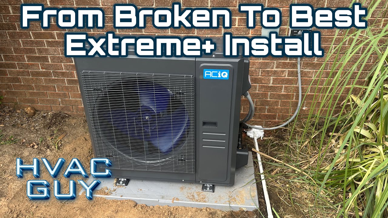 Полная установка системы теплового насоса ACIQ 3 Ton Extreme+ Series!