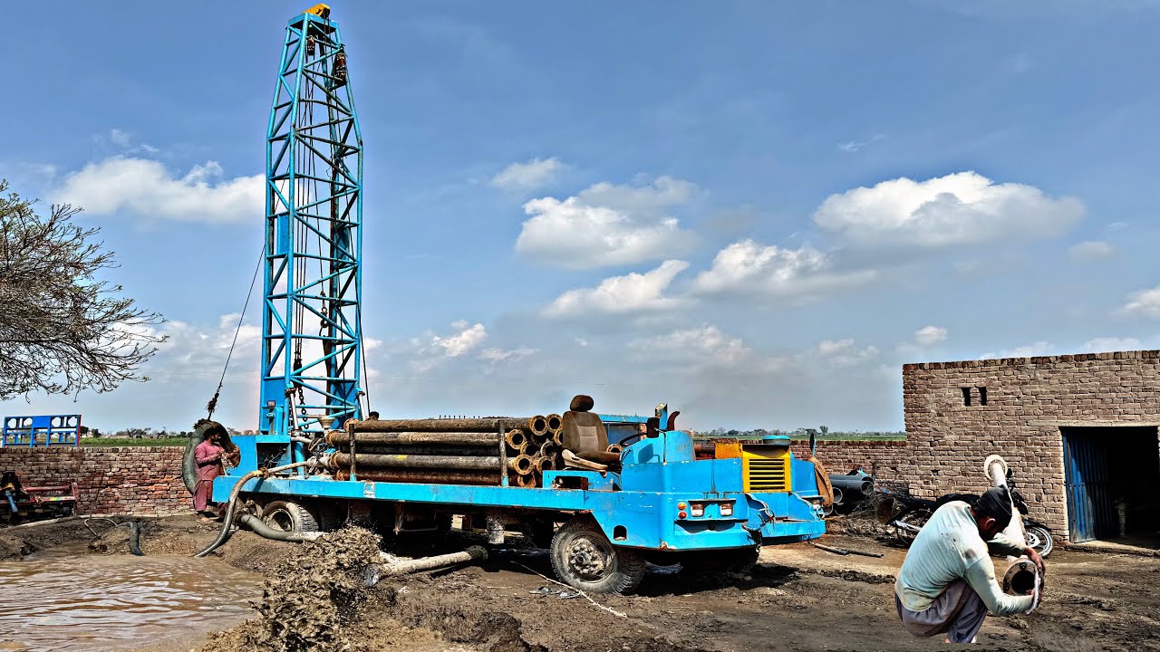 Borewell Drilling 600ft 25hp Motor | Amazing Borewell Drilling Complete Process