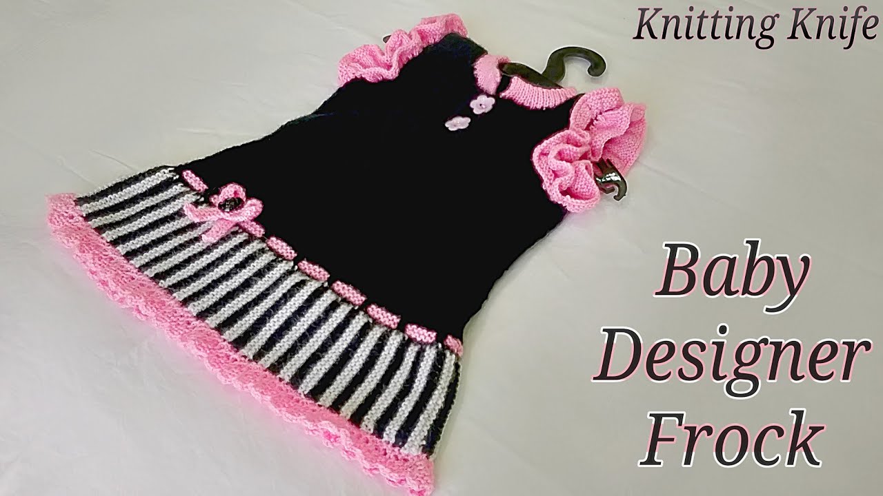 बच्ची/लड़की के लिए फ्रॉक बुनाई, Knit Designer Frock/Smart Dress/ Top, For 6-12 Months Old Baby Girl