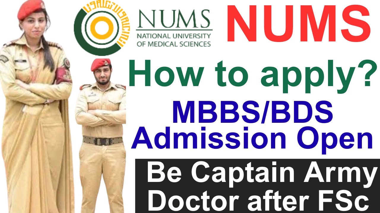 NUMS 2026 | Army Medical College | MBBS BDS Admission | CMH admission | NUMS entry test |Army Doctor