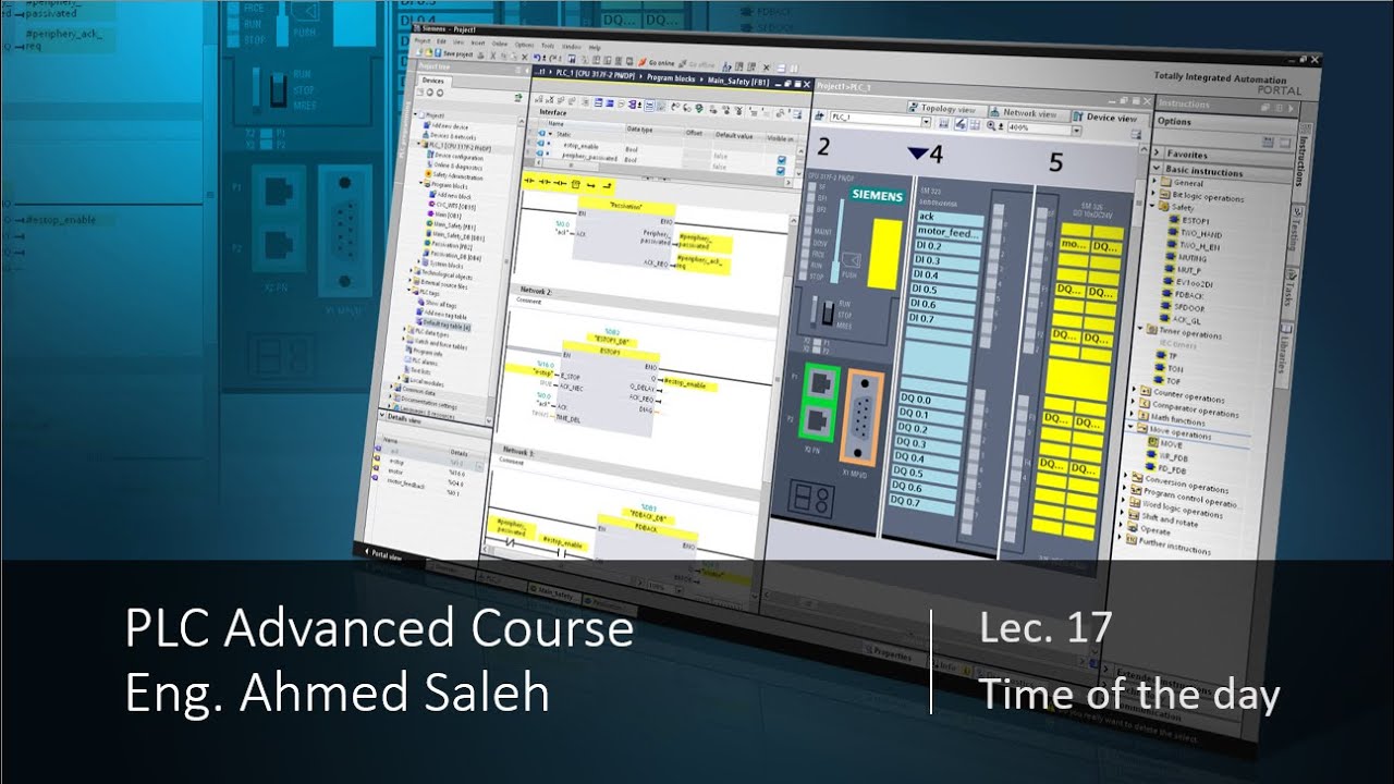 PLC Advanced  - Lec17 - Time of the day in PLC