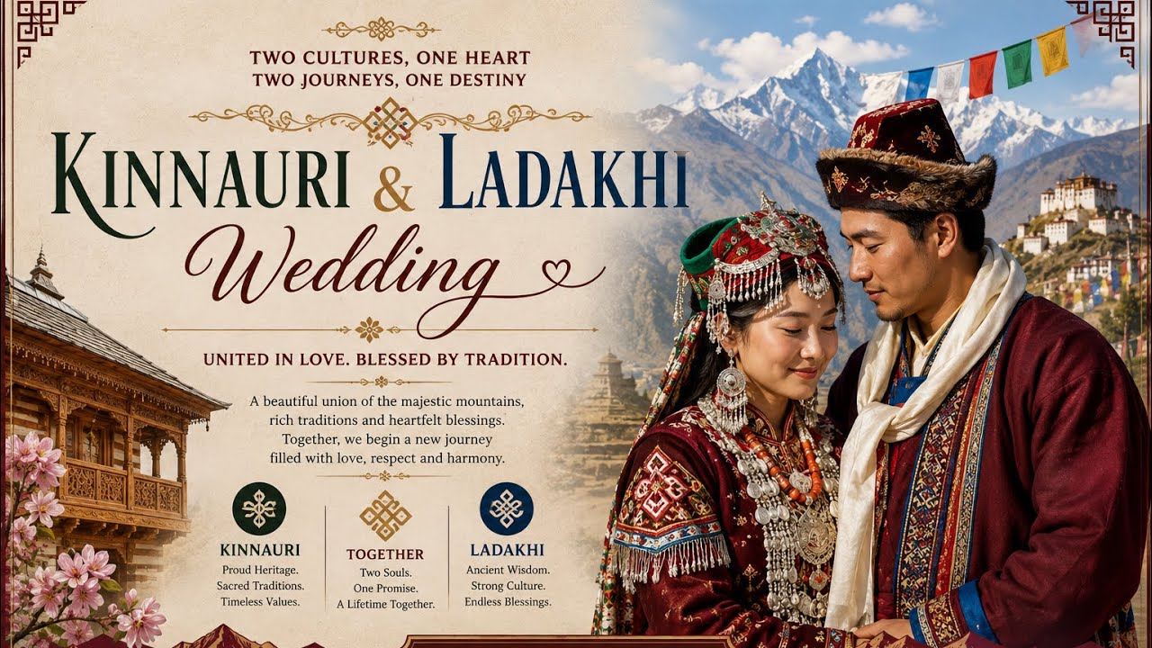 A marriage between a Kinnauri girl and a Ladakhi boy is a beautiful example of intercultural unity.