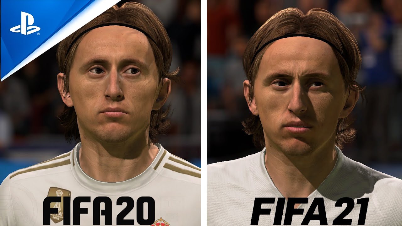 FIFA 20 vs FIFA 21 Real Madrid Faces Graphics Comparison PS4 Pro