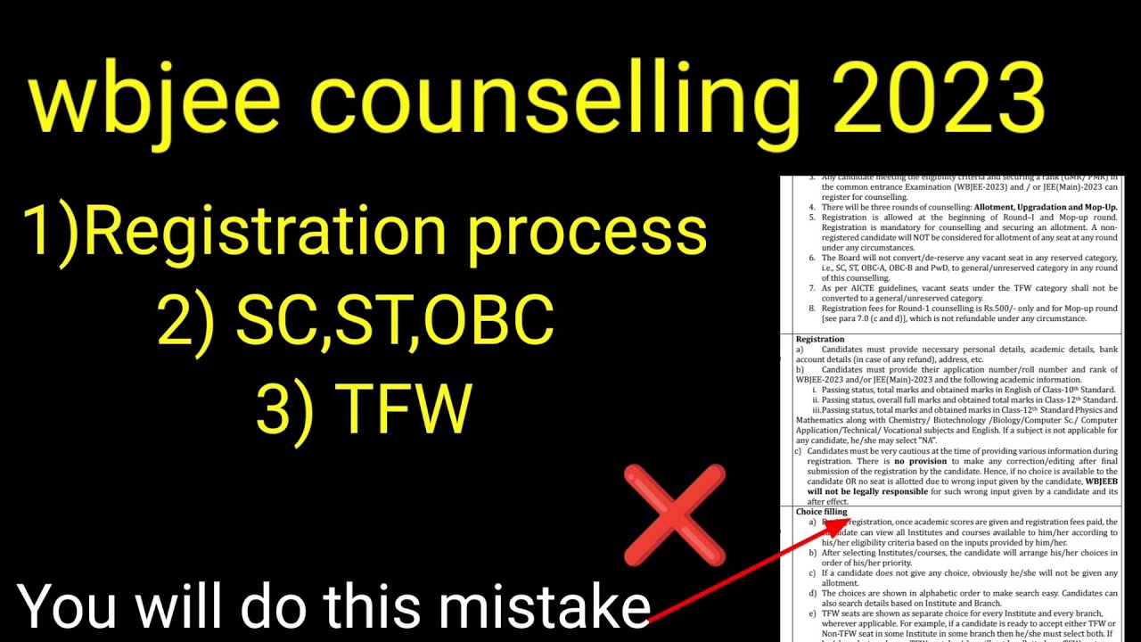 wbjee counselling 2023 all details|