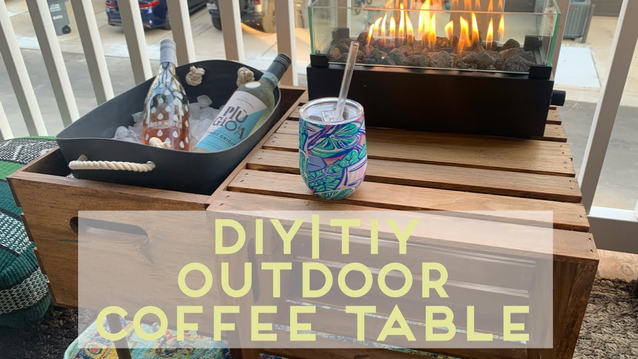 DIY Wooden Crate Outdoor Coffee Table | Table Top Fire Pit | TIY