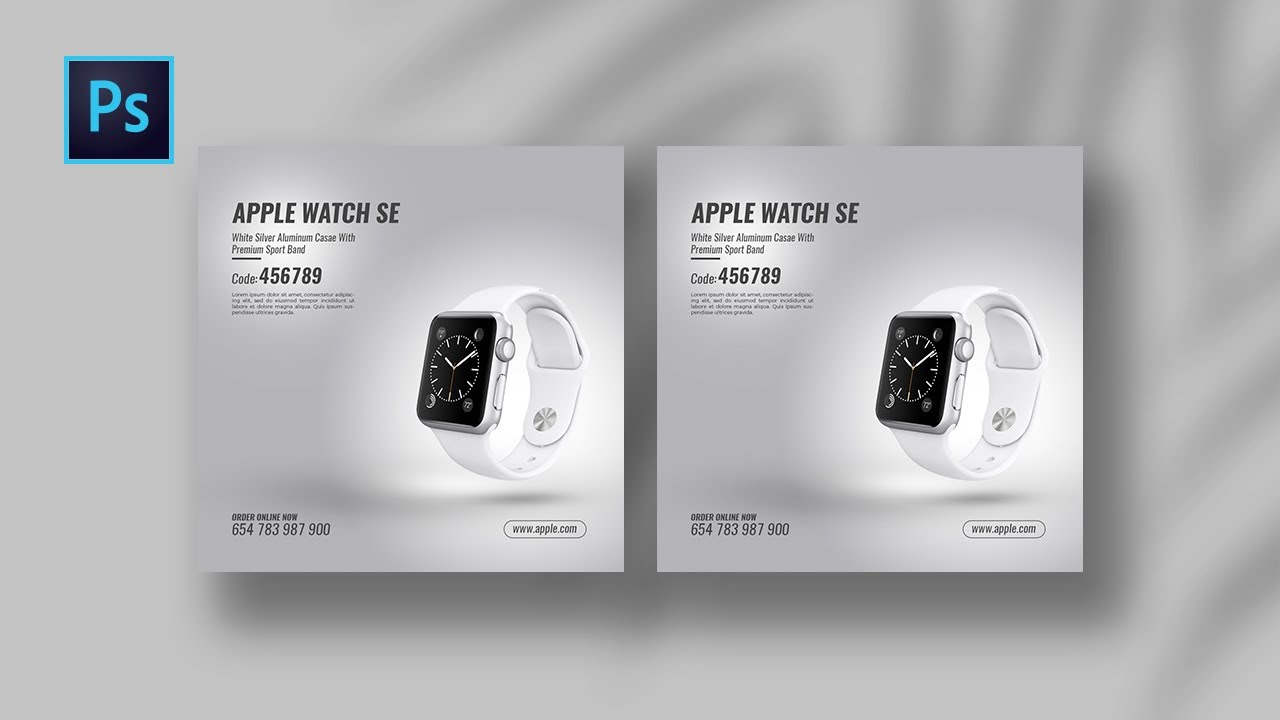 Cómo hacer un Post Publicitario para Redes Sociales | Adobe Photoshop | Instagram post