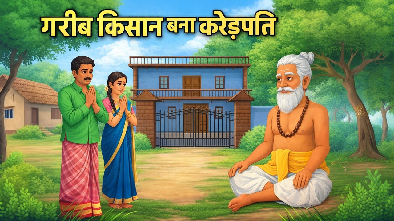 संत की सीख और गरीब का संघर्ष | Hindi Kahani | Moral Storys | Cartoon Video | Hindi Kahaniya |