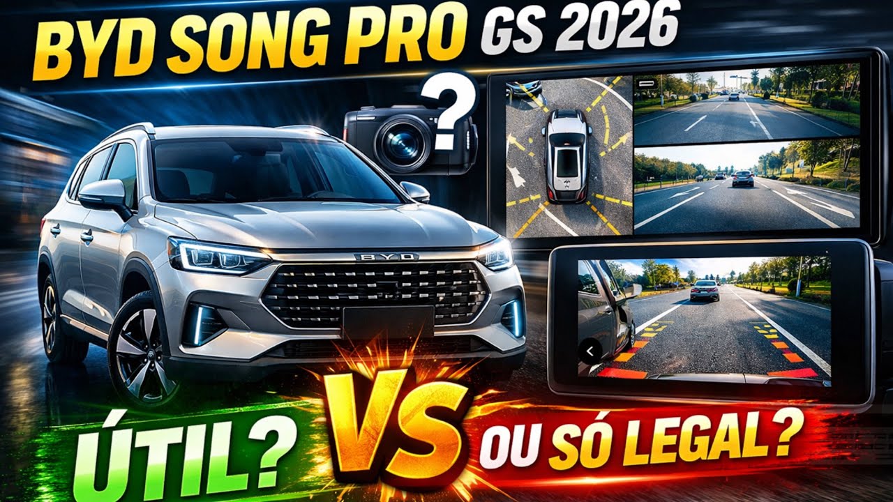 TESTEI TODAS AS CAMERAS DO BYD SONG PRO GS 2026