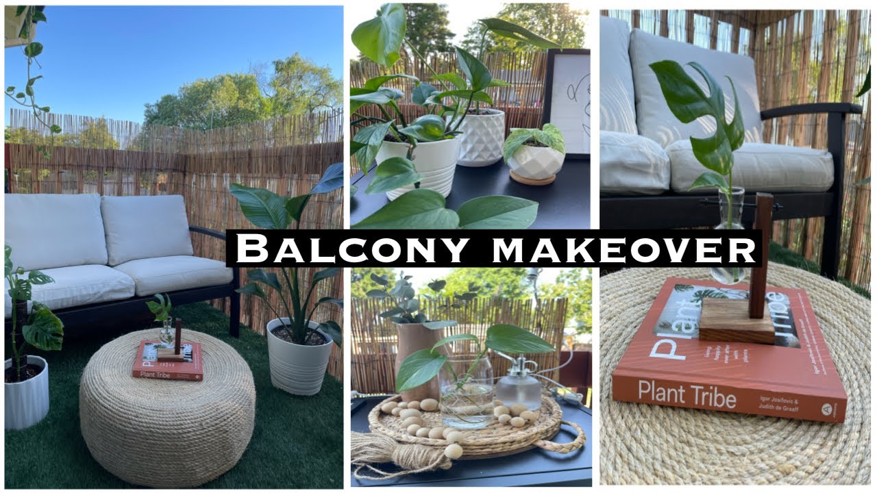 BALCONY MAKEOVER | boho inspired | ikea furniture | patio decor