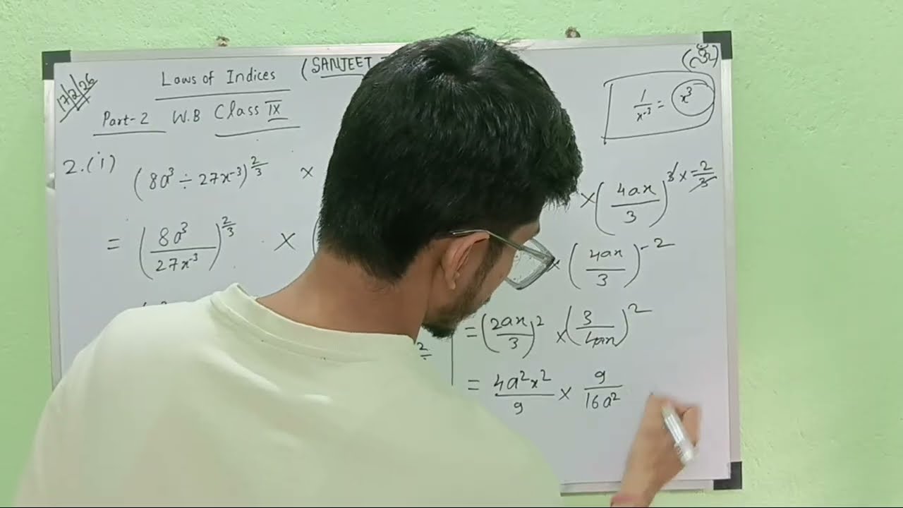 Class 9th Maths Chapter 2 Law Of Indices.... Part B