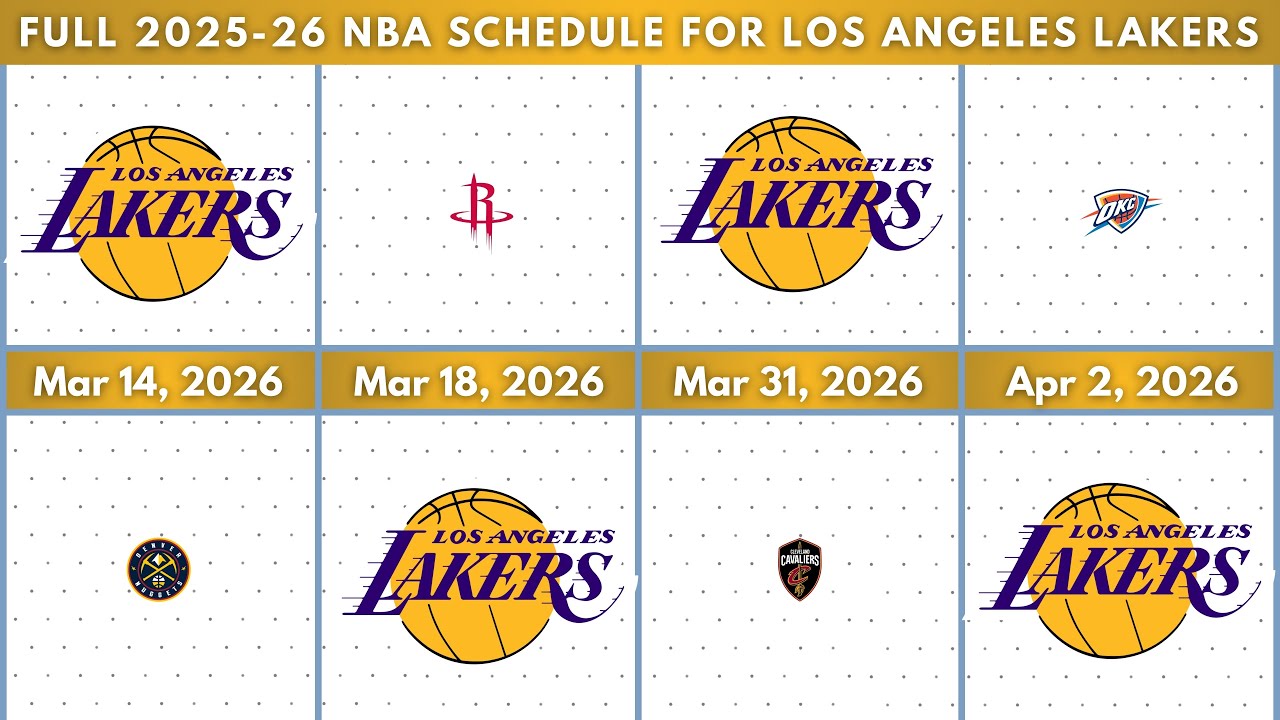 Los Angeles Lakers | Full 2025-26 NBA Schedule