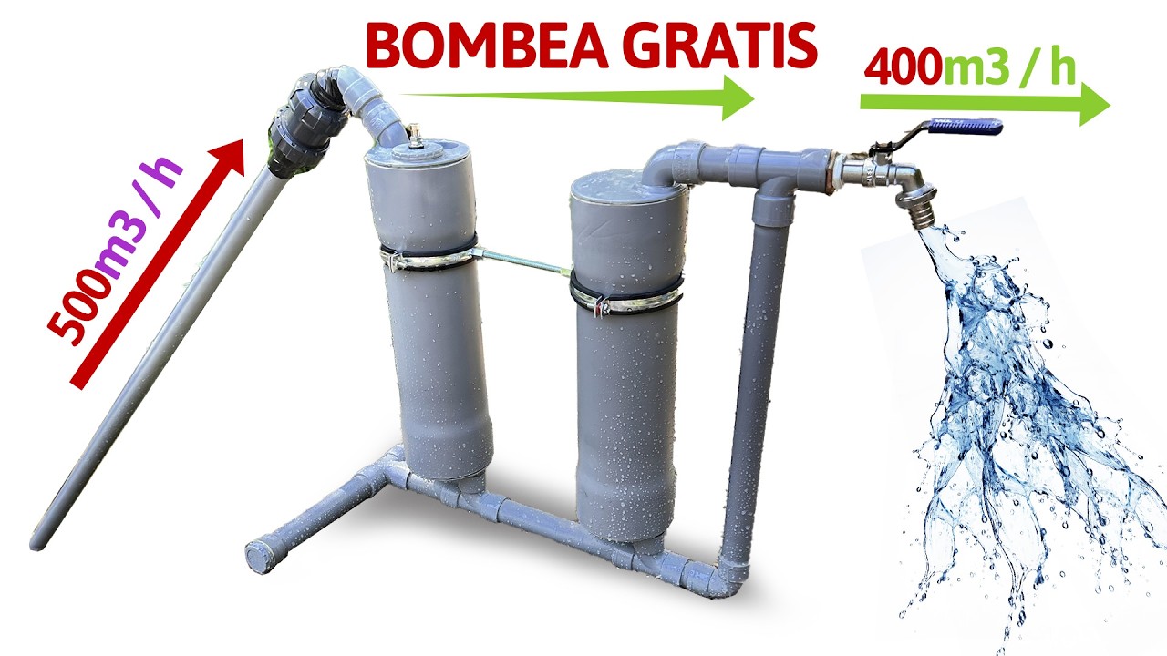 Я превращаю трубу ПВХ в водяной насос без электричества
