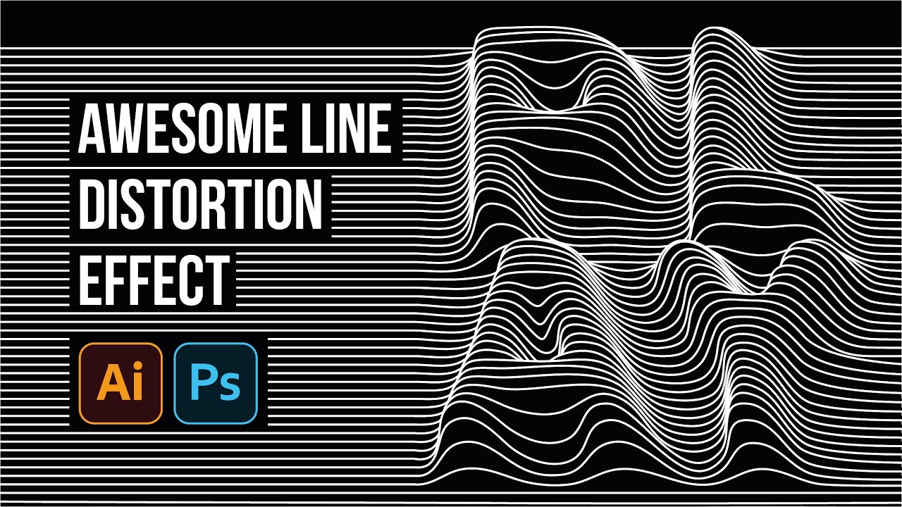 Line Distortion Effect | Adobe Illustrator & Photoshop