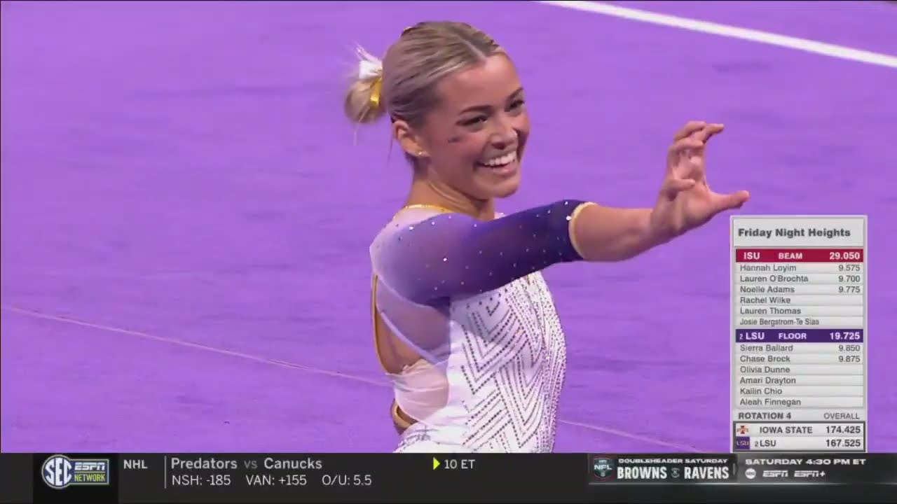Olivia Dunne 9.875 Floor LSU vs Iowa State 1-3-25