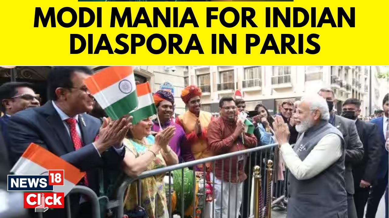 Narendra Modi France Visit | PM Modi Receives A Grand Welcome From India Diaspora In France |News18