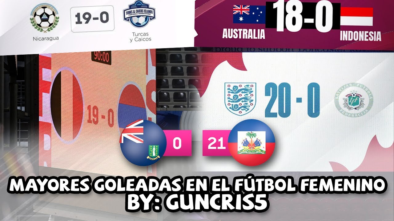 Las 5 PEORES GOLEADAS del FÚTBOL FEMENINO (en selecciones nacionales)