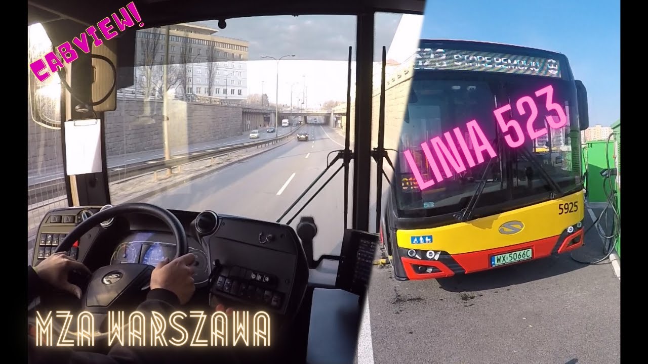 #17 Linia 523 MZA Warszawa - kier. Stare Bemowo ( cabview ) Solaris Urbino 18 Electic #5925