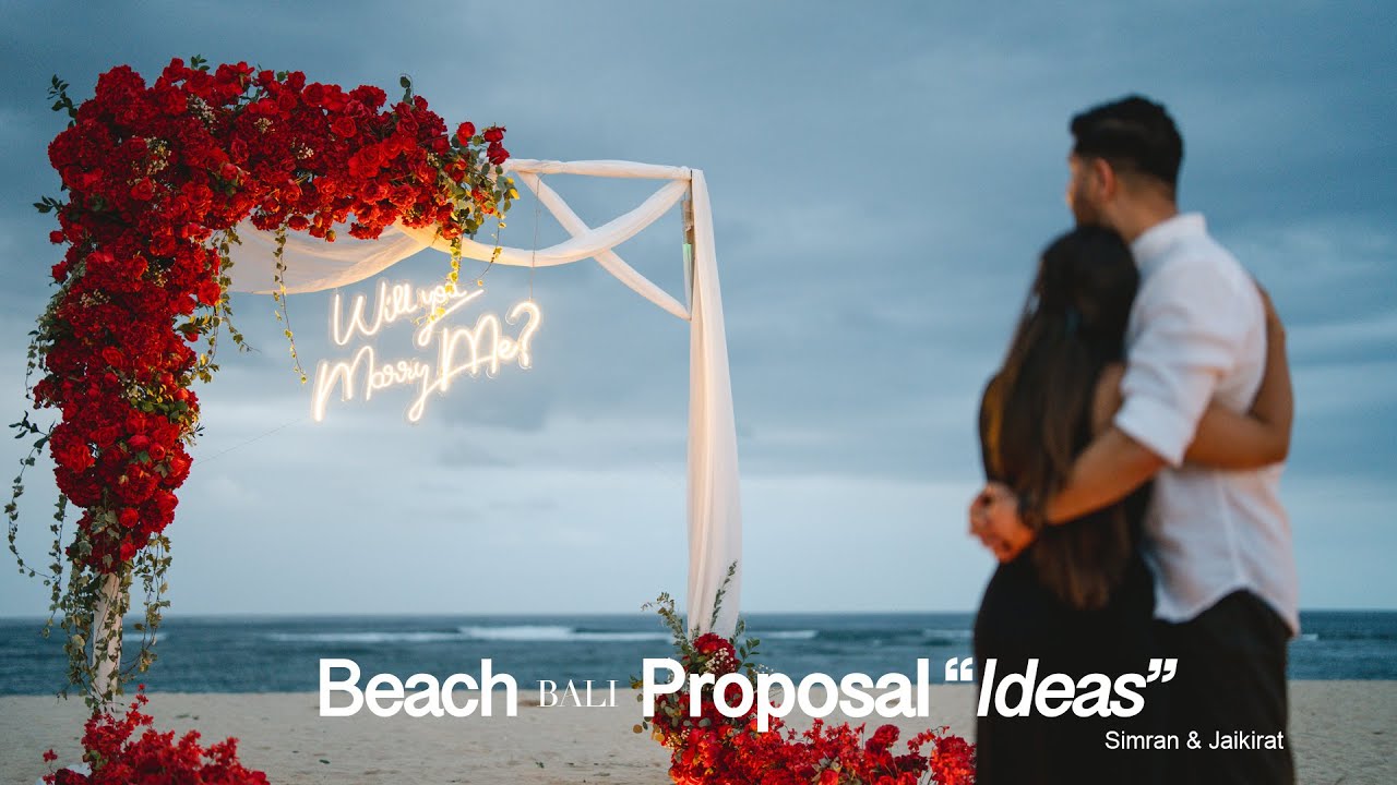 💍 Beach Proposal in Bali | A Romantic Surprise by the Ocean | Simran & Jaikirat 