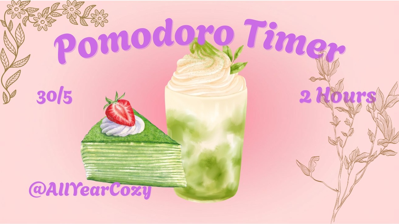 Sweet Bakery Study Vibes 🍰  30 Min Focus + 5Min Break | Lo-Fi Pomodoro