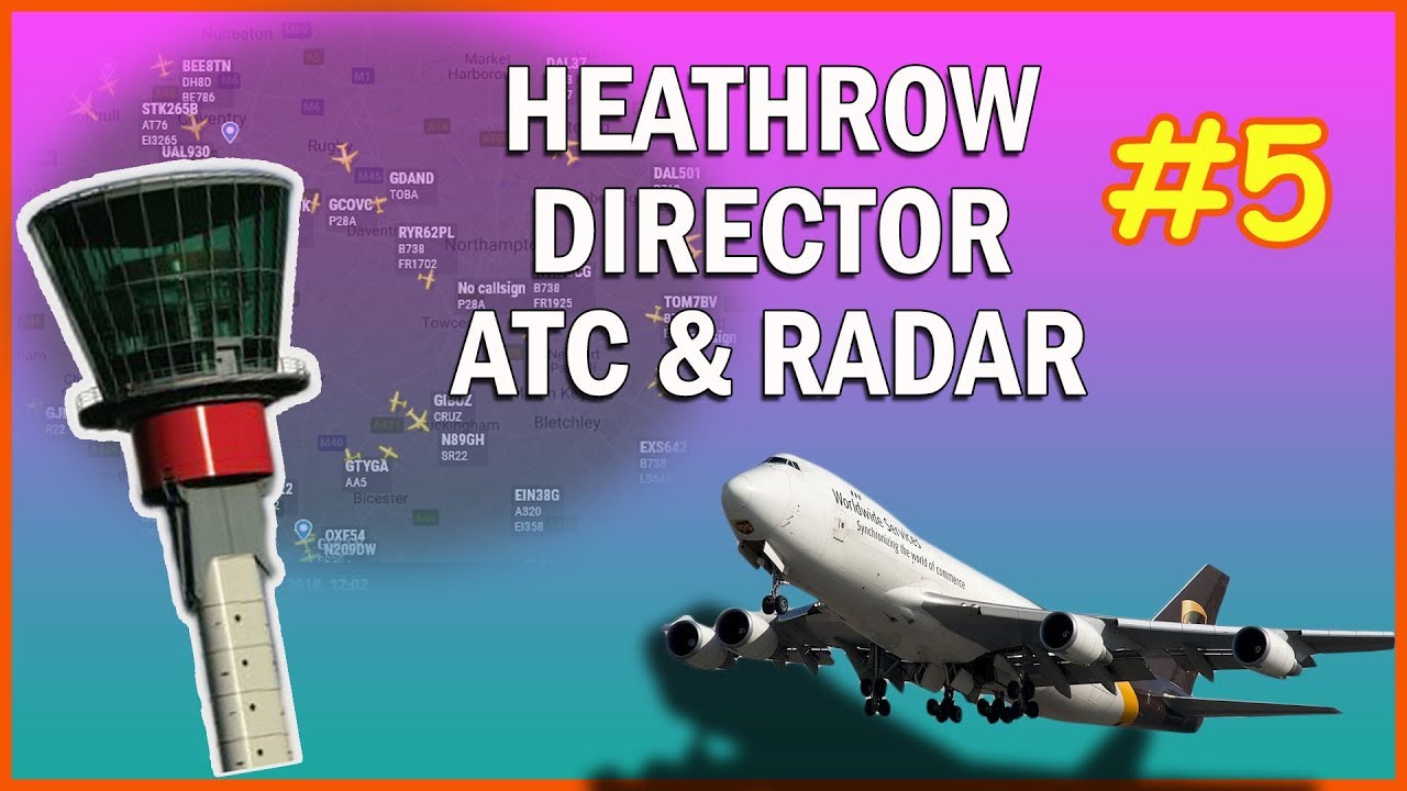 LIVE Friday Evening London Heathrow EGLL Approach Air Traffic Control with RADAR