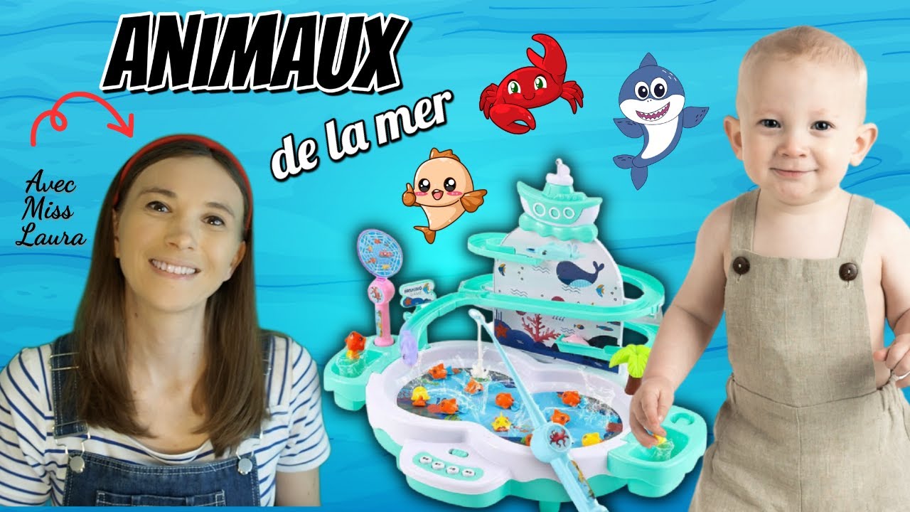 Animaux de la mer - Avec Miss Laura ! Vid&eacute;o de jouets &eacute;ducative en fran&ccedil;ais pour enfants