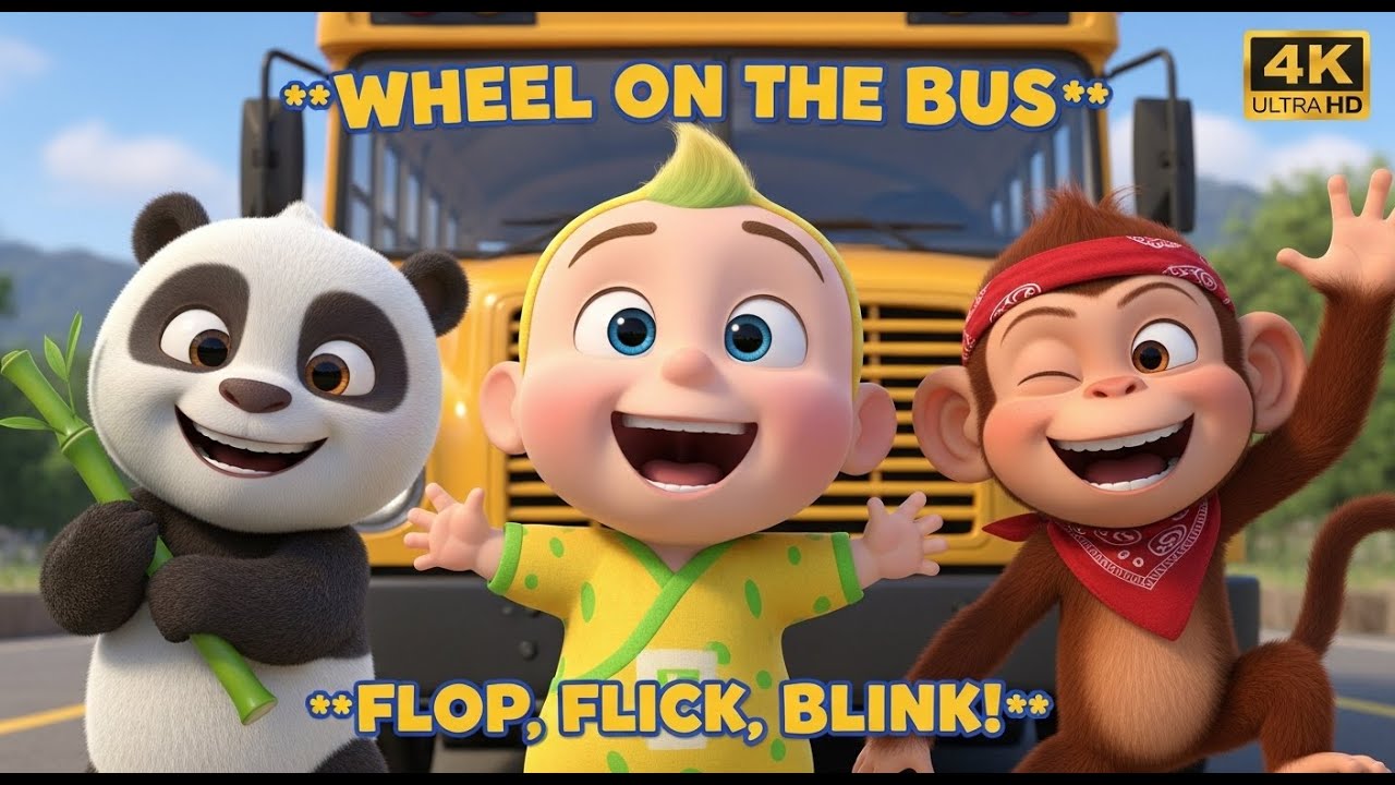The Wheels on the Bus Go Round & Round - Town Version (Rhyme for Kids)