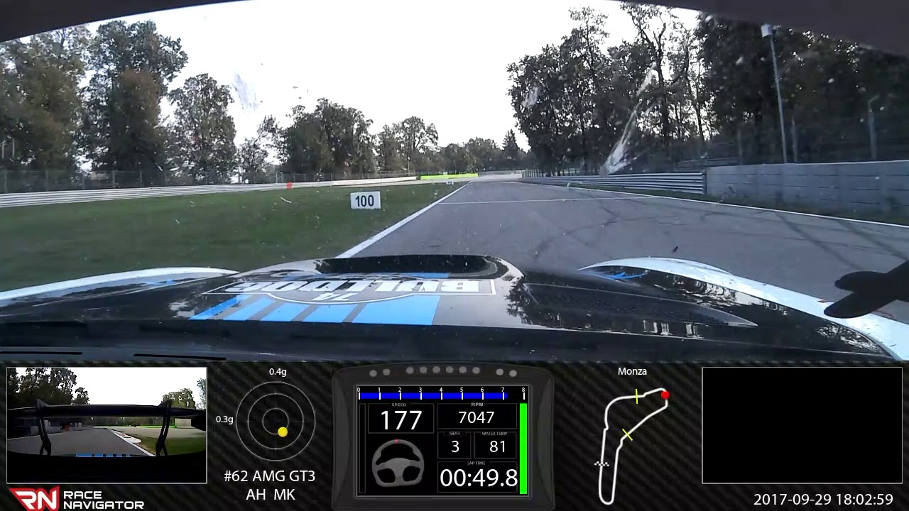 GT3 Monza Onboard Mercedes AMG GT3, GT Open, Driver Martin Konrad 1:49,61