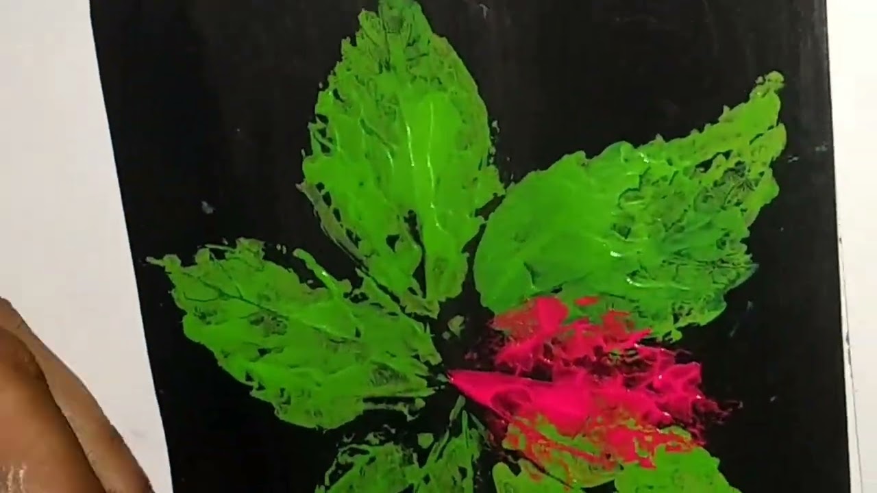 Hibiscus leaf Printing idealleaf painting....#youtubeshorts  #painting #leafprinting 🍂🍃