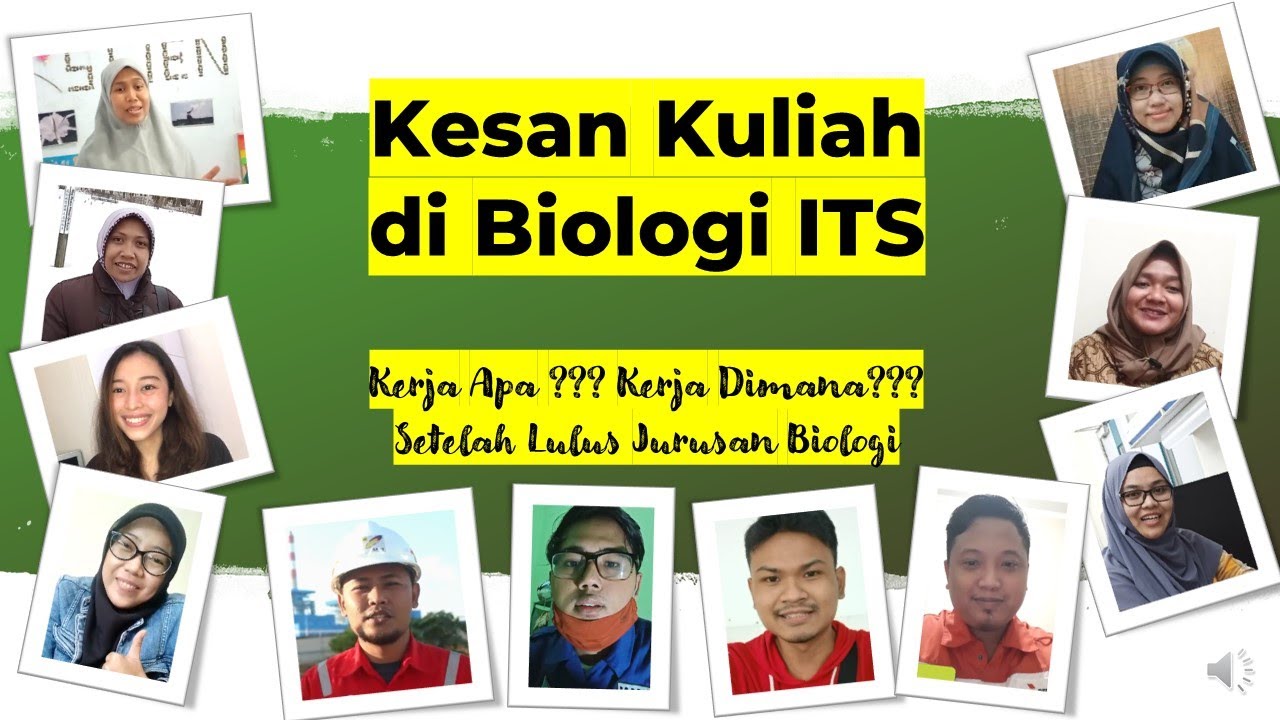 #1 Kesan Alumni Biologi ITS | Kerja Apa dan Dimana Setelah Lulus Kuliah Biologi
