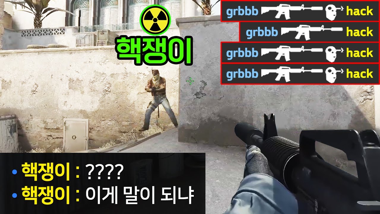 경력직 뉴비들에게 핵 쓰다가 개털리는 핵쟁이ㅋㅋㅋ 이래서 경력직 신입이 무서운거구나 [CS:GO 카스글옵]