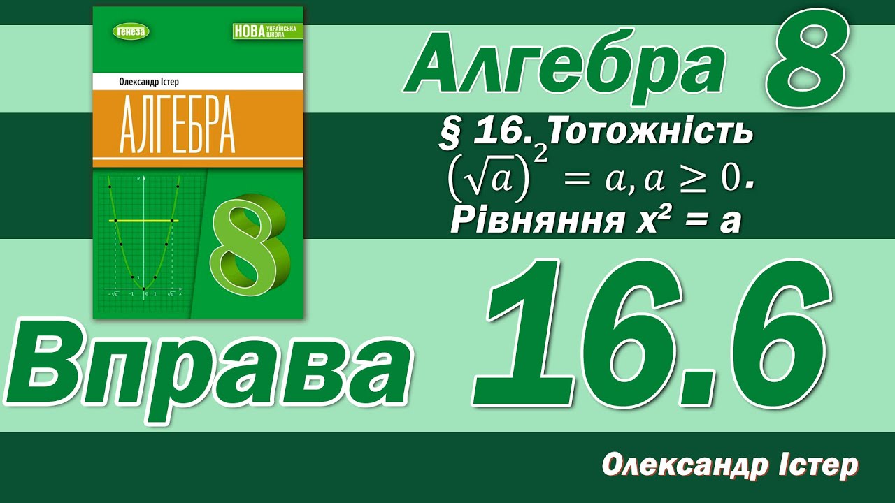 Істер Вправа 16.6. Алгебра 8 клас