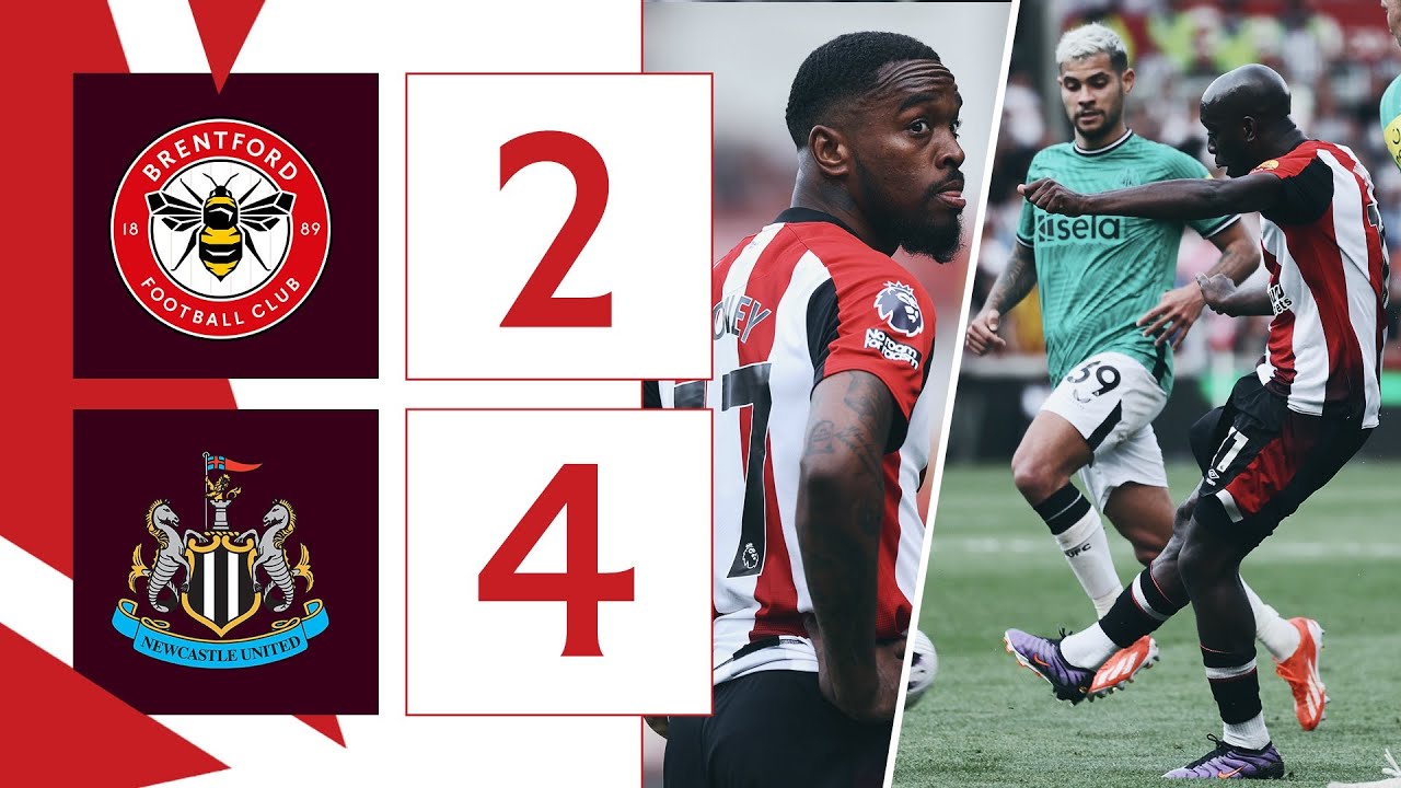 Wissa and Janelt score in defeat | Brentford 2 Newcastle United 4 | Premier League Highlights