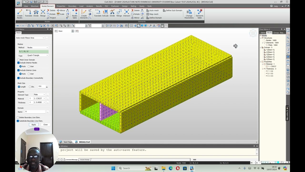 Modeling 2-cell box culvert