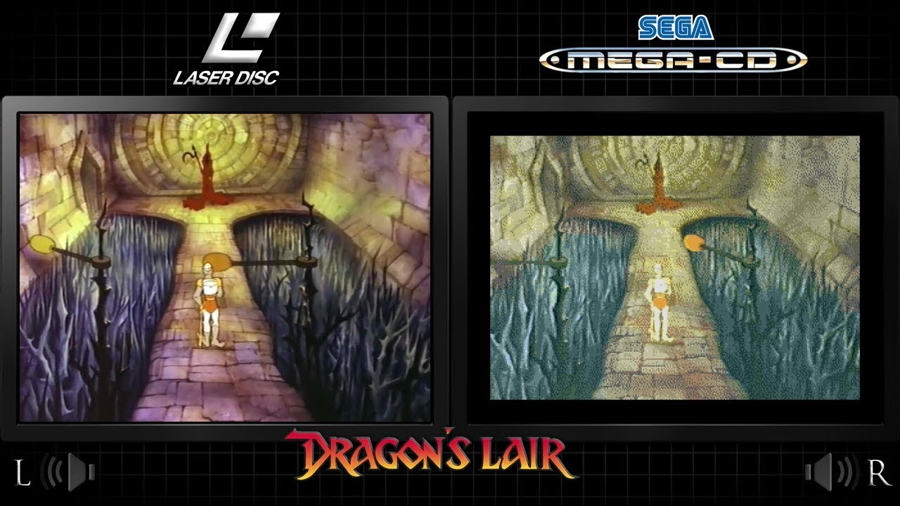 Dragon's Lair | Sega CD & Arcade Laserdisc - Comparison