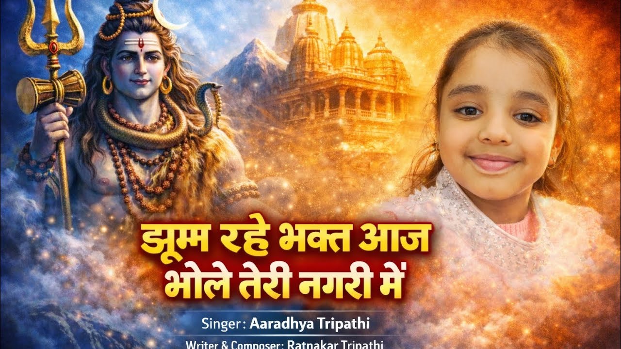 झूम रहे भक्त आज भोले तेरी नगरी में | Shiv Bhajan | Aaradhya Tripathi