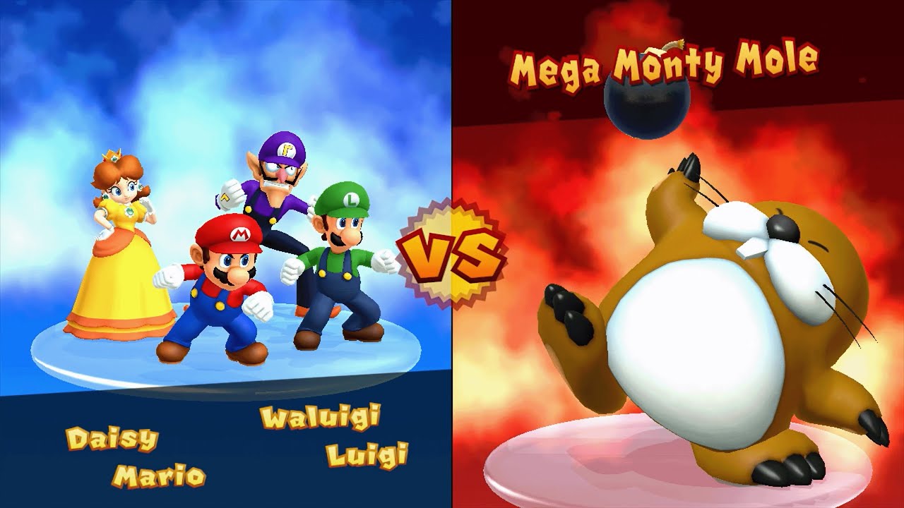 Mario Party 10 - Mario vs Luigi vs Daisy vs Waluigi - Chaos Castle