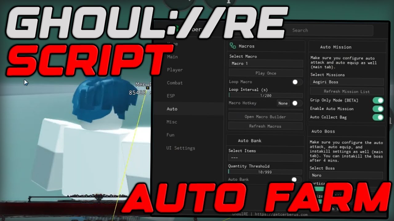 [💀SILVER SKULL] GHOUL://RE Script Gui Auto Farm, Kill Aura & Auto Parry - Roblox 2026