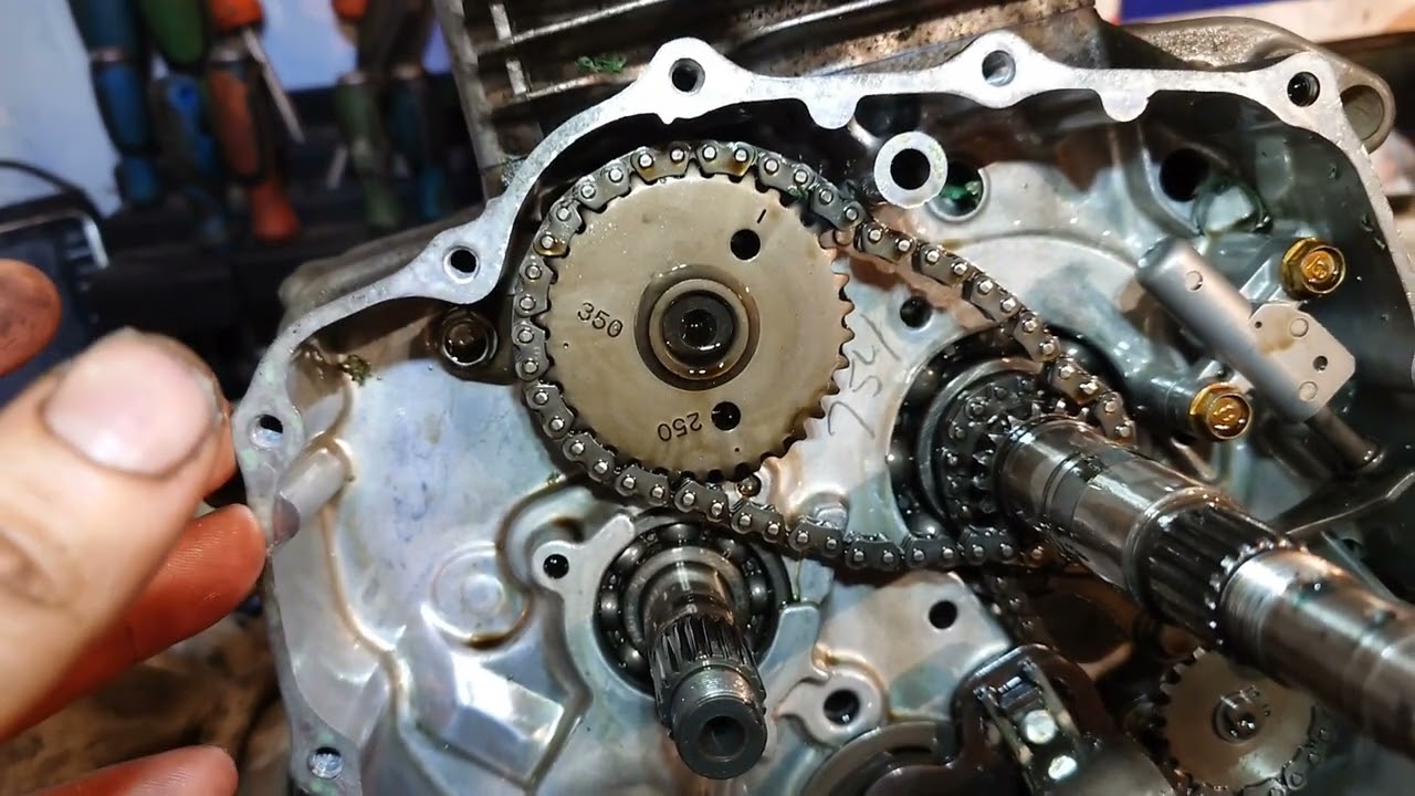 Honda recon trx250 engine timing chain tensioner broken.