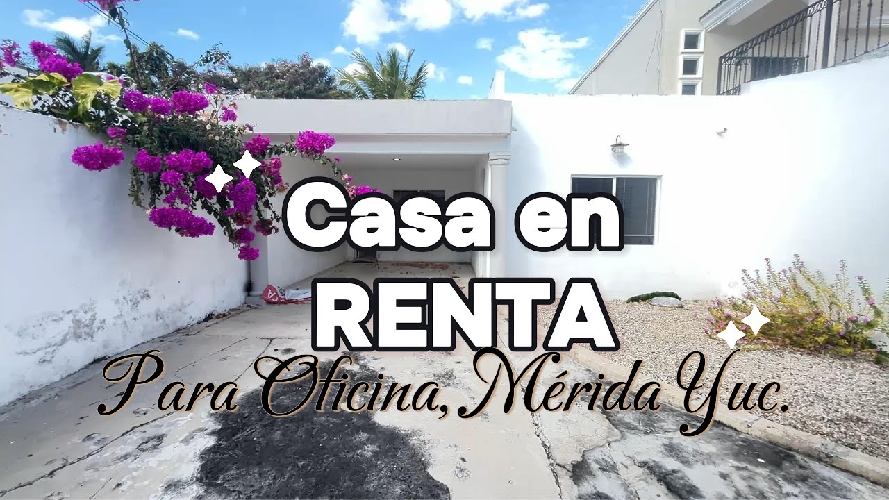 CASA EN RENTA IDEAL PARA OFICINA SAN RAMON NORTE MERIDA YUC.