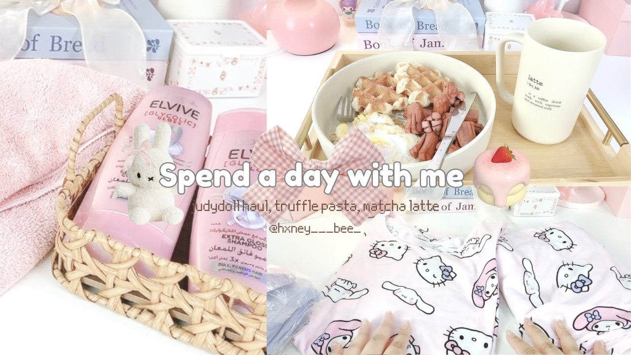spend a day with me ♡ 𐙚 | makeup haul, wonyoungism, Korean skincare, dessert, matcha latte 🧸