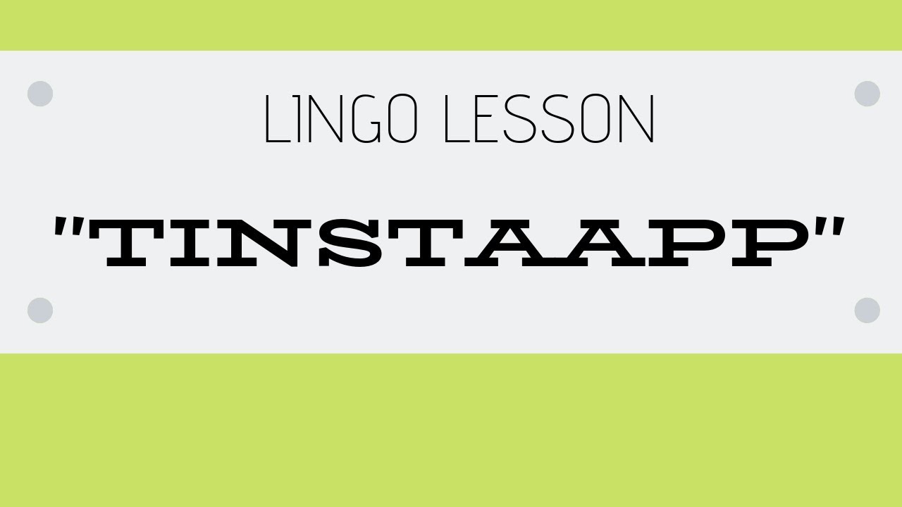 TINSTAAPP - Lingo Lesson
